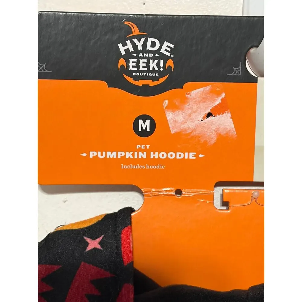 Halloween Dog Hoodie Costume Hyde & Eek Pumpkin Medium Black Target Pet